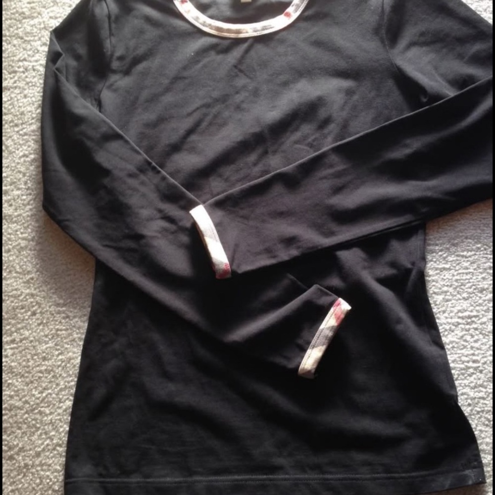 Burberry Black Long Sleeve Top
